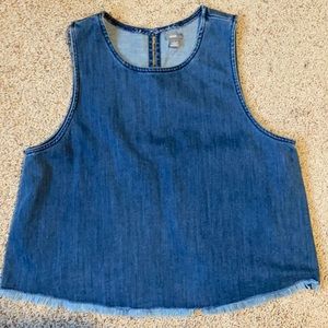 Denim crop tank NWOT